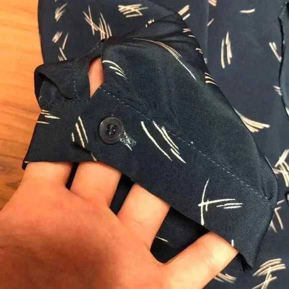 Silence + Noise Blue Ruffle Dress, Medium - Picture 7 of 8